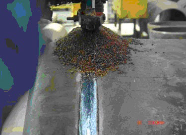 Submerged arc automatic welding seam