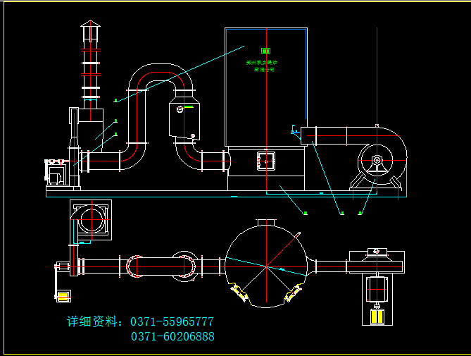 Schematic diagram of hot blast stove installation system